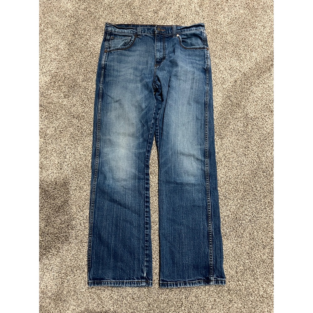Wrangler Authentics Mens Straight Leg Jeans Blue Denim Medium Wash 32x30 - Picture 1 of 9